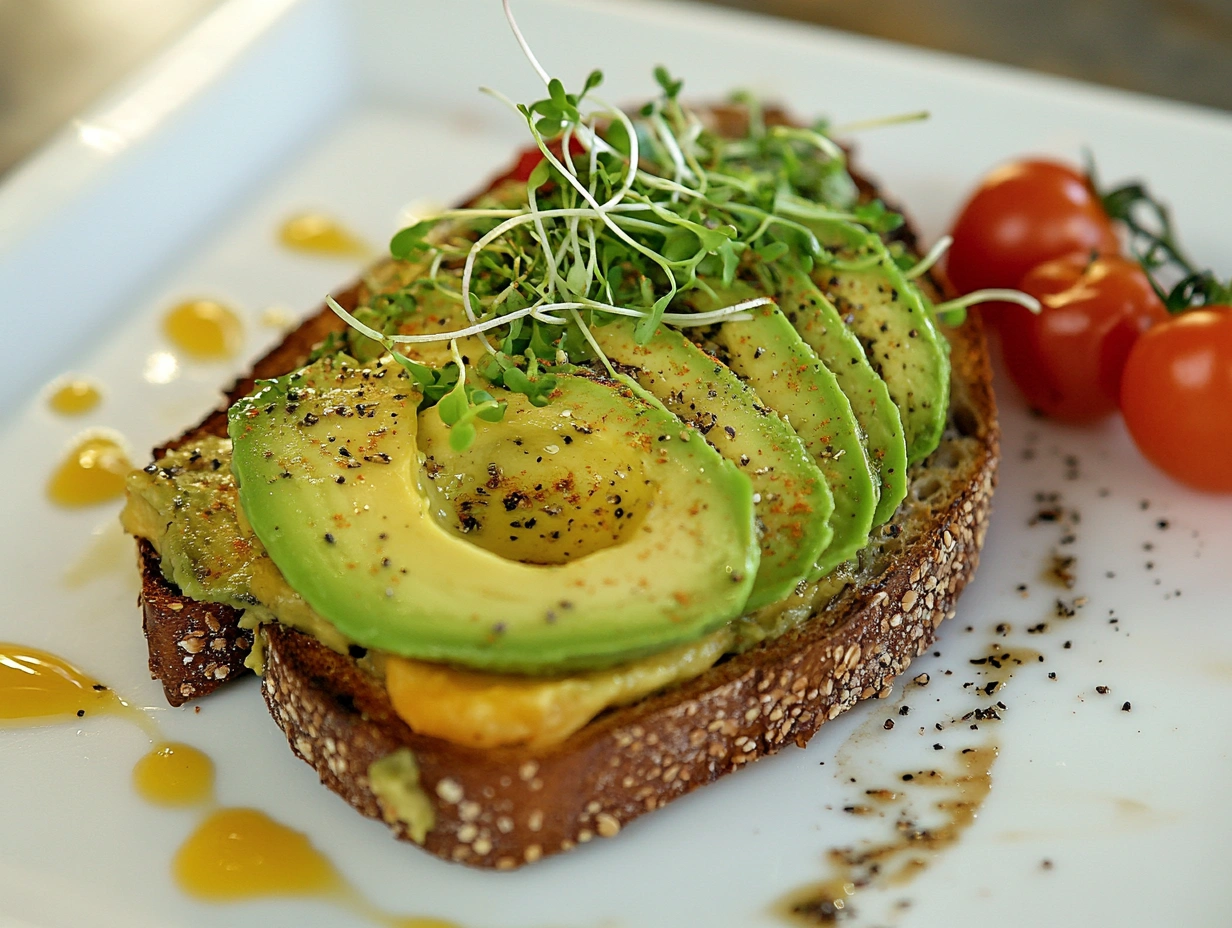 Сніданок з авокадо та тостом