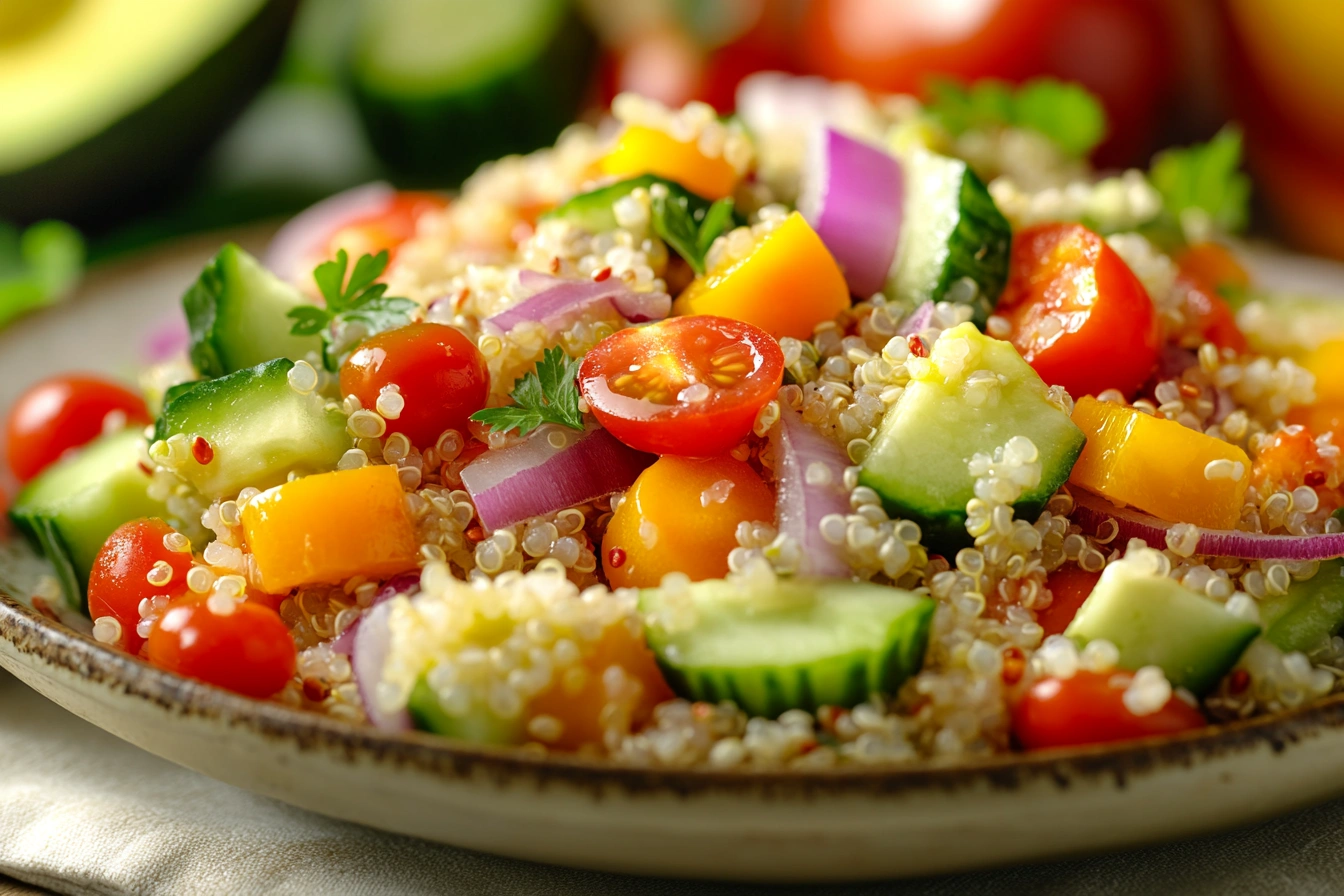 Салат із киноа та авокадо