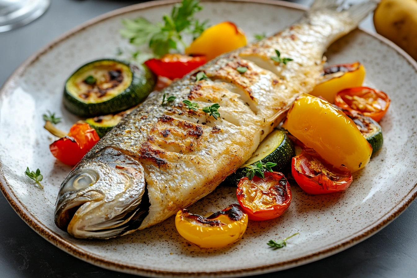 Запечена риба з овочами